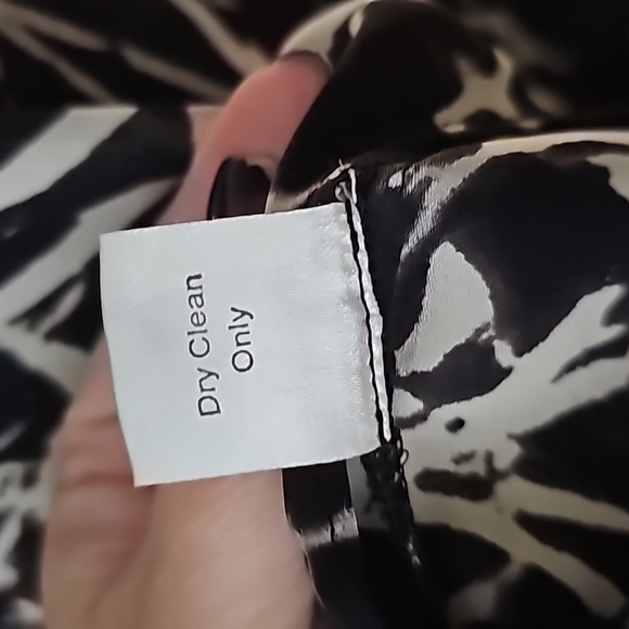 Parker black and white prong silk blouse size M - Picture 5 of 6